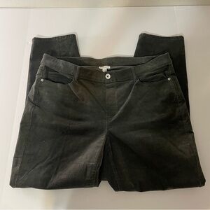 J. Jill Women's Pants Corduroy Olive Green Size XL  16 Slim Leg Holiday